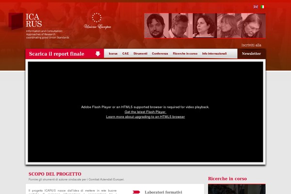 iCarus theme site design template sample