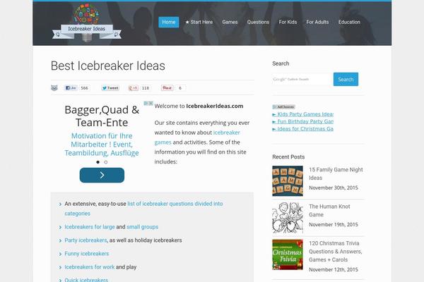 Sputnik theme site design template sample