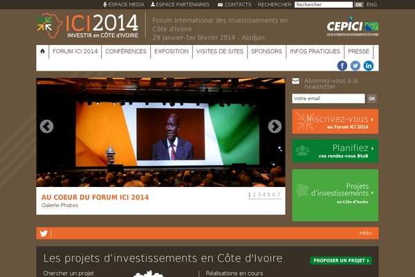 ici2014.com site used Ici