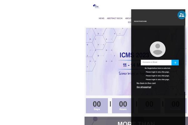 icmsbg.org site used Eventalk-child