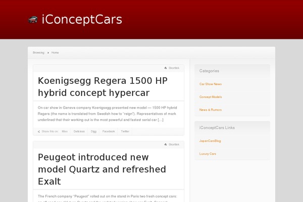 News theme site design template sample