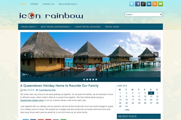iTravel theme site design template sample