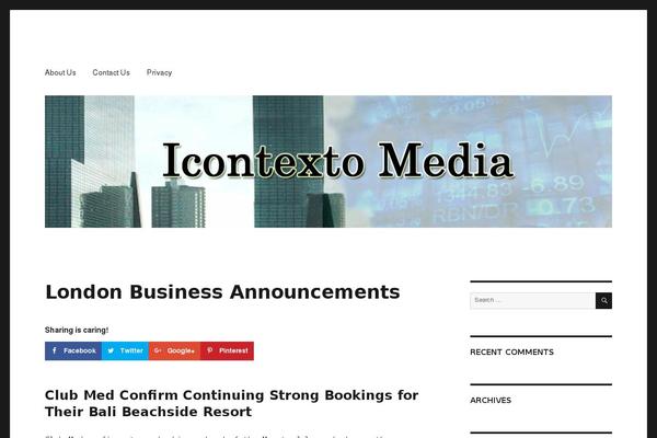 Twenty Sixteen theme site design template sample