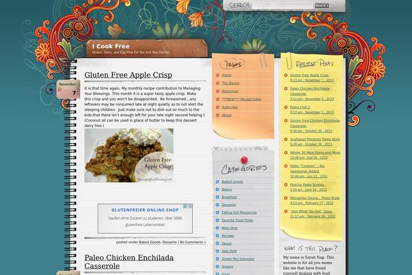 Notepad Chaos theme site design template sample
