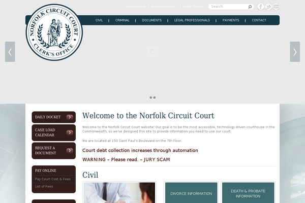 icourt.info site used Court