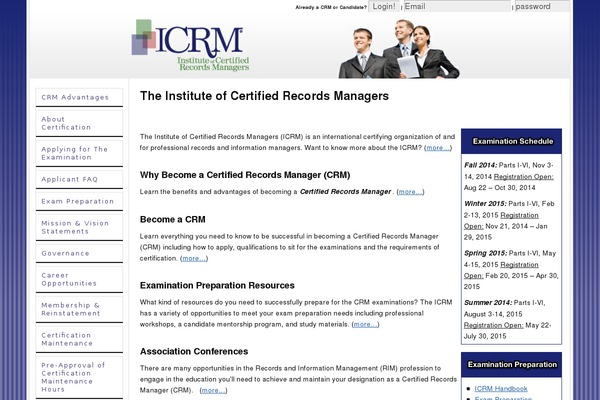 icrm.org site used Thesis 1.8