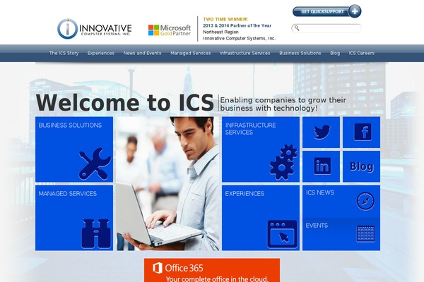 Ics theme site design template sample