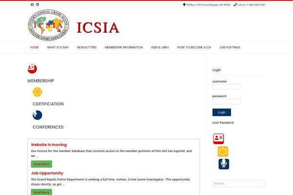 icsia.org site used Conica