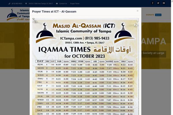 Site using Daily-prayer-time-for-mosques plugin