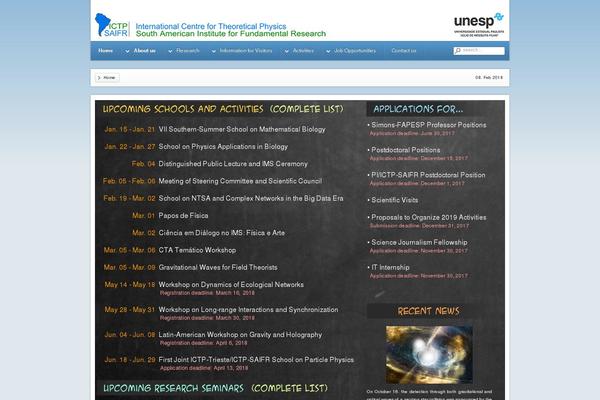 ictp-saifr.org site used Yoo_enterprise_wp