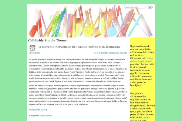 Childishly Simple theme site design template sample