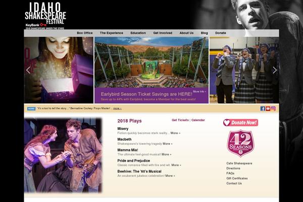 idahoshakespeare.org site used Elementor-hello