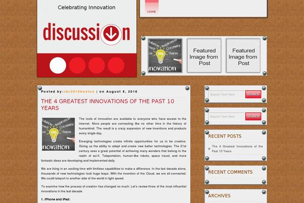 Discussion theme site design template sample