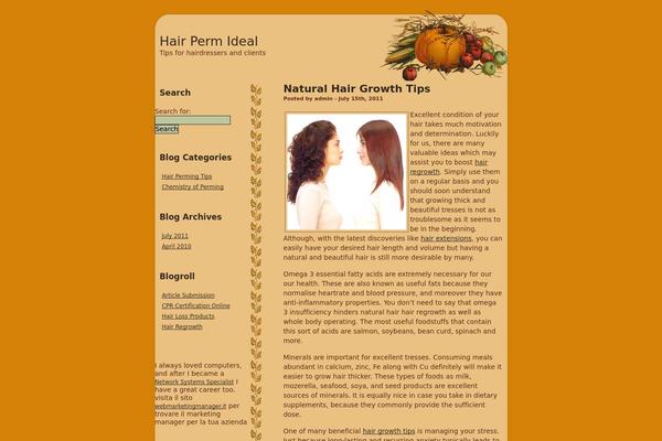 Harvest theme site design template sample