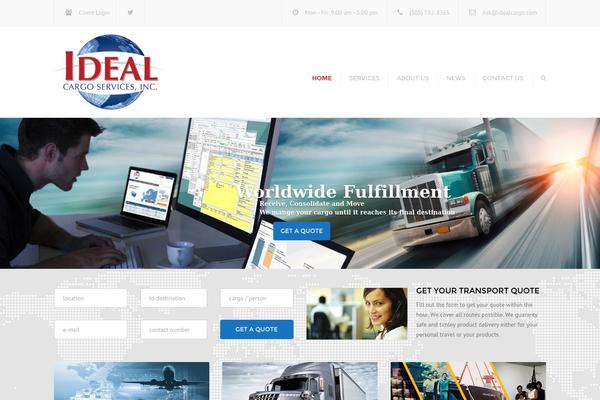Transport theme site design template sample