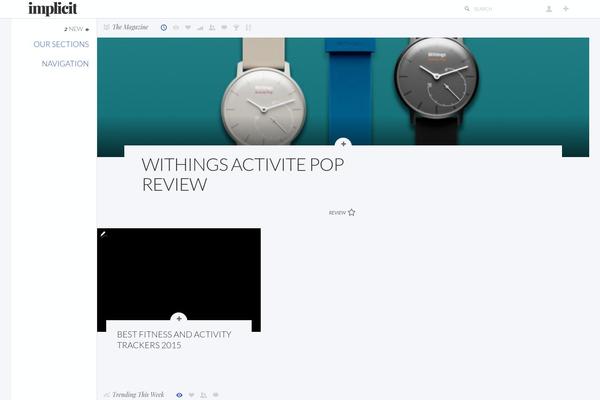 Implicit theme site design template sample