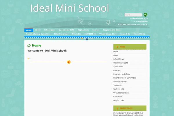 Kindergarten theme site design template sample