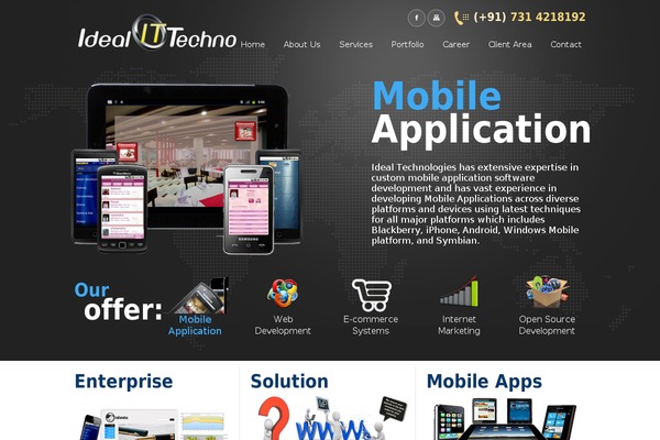 Ideal theme site design template sample