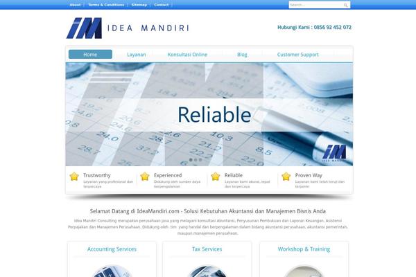 Default theme site design template sample