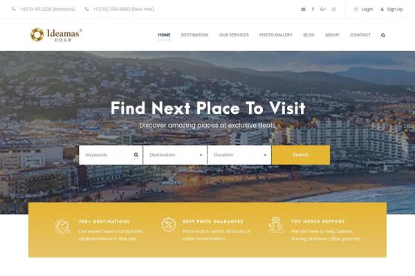 Site using Tourmaster plugin