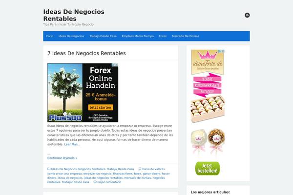 The Box theme site design template sample