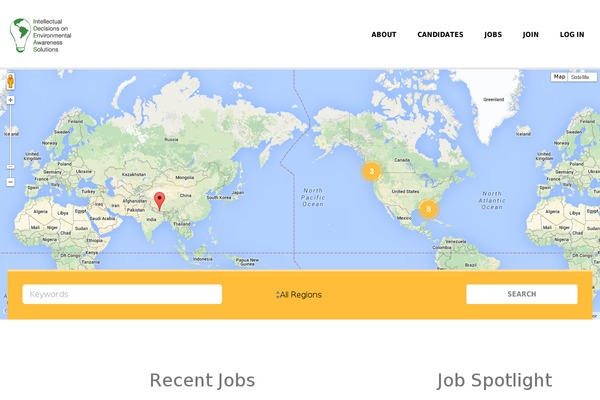 Jobify theme site design template sample