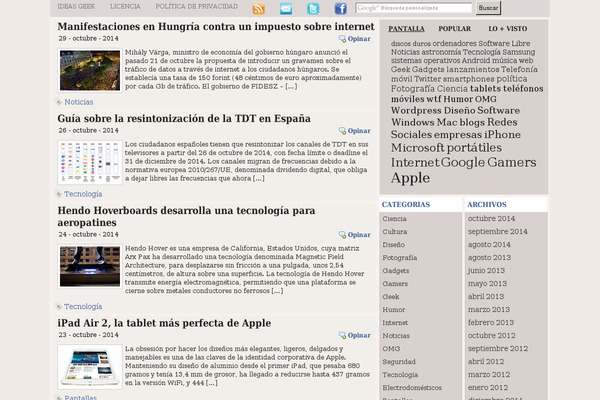 Tribune theme site design template sample