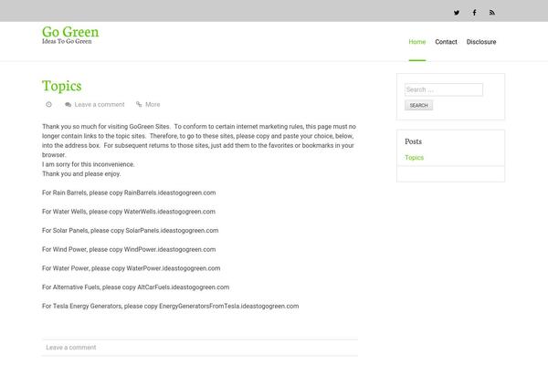 Greenr theme site design template sample