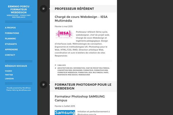 Writr theme site design template sample