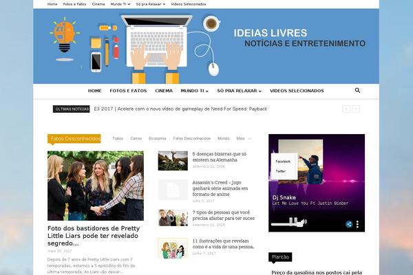 SaladMag theme site design template sample