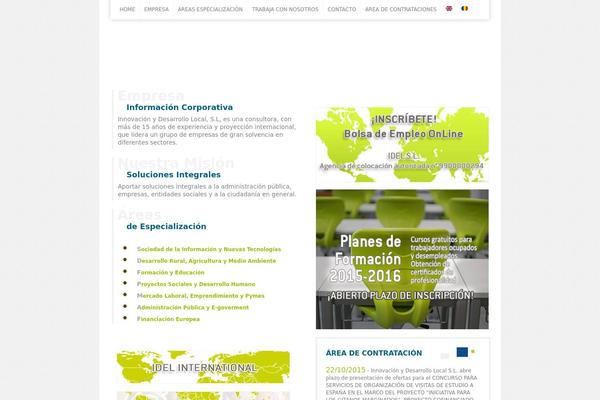 Gaia theme site design template sample