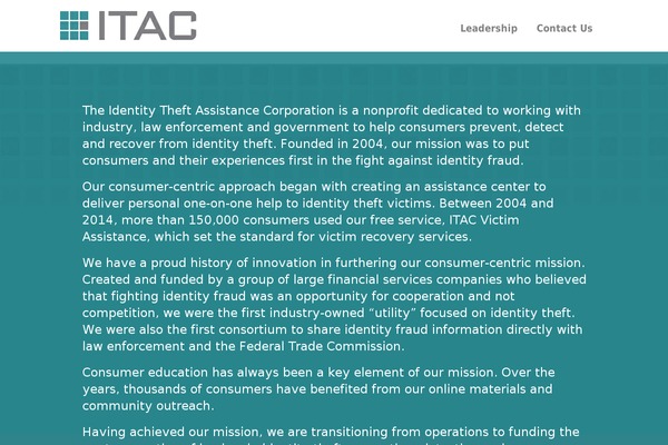 identitytheftassistance.org site used Fsr