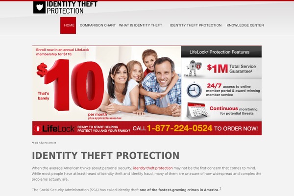 identitytheftprotection.org site used Myempire
