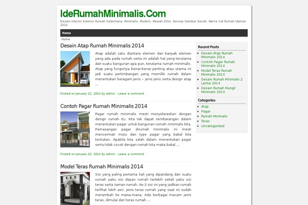 Tiga theme site design template sample