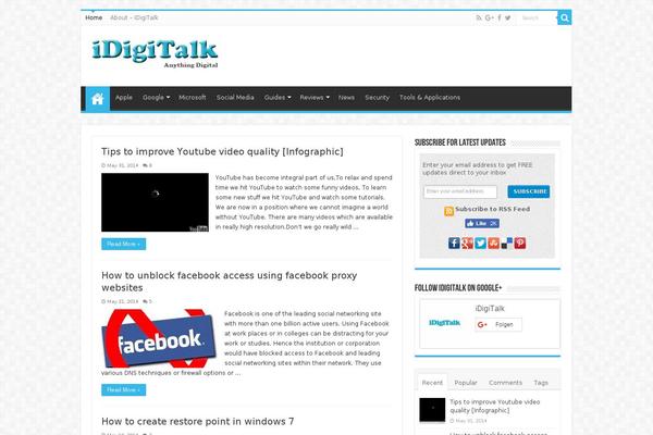 Site using Advanced-social-widget plugin