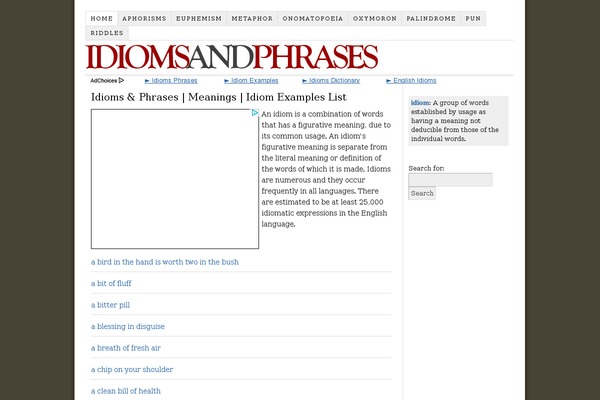 idiomsphrases.com site used Pinboard