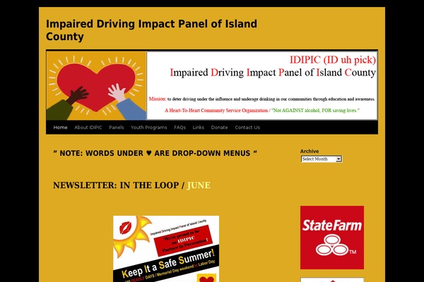 idipic.org site used Twenty Ten