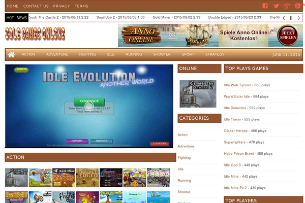 idlegamesonline.com site used Supergamer