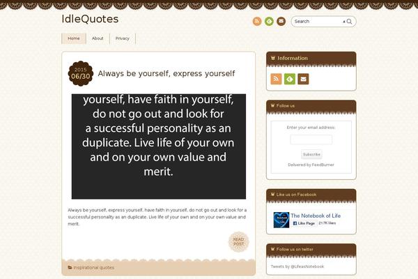 idlequotes.com site used Chocolat-master