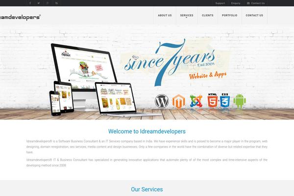 iDream theme site design template sample