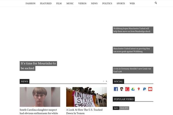 Blog theme site design template sample