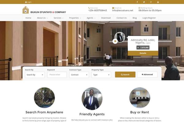 Real Spaces theme site design template sample