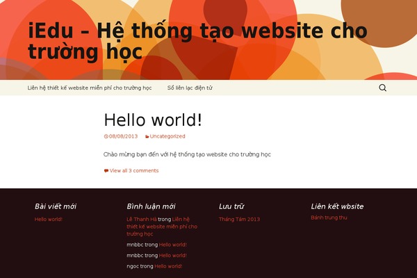 EDU theme site design template sample