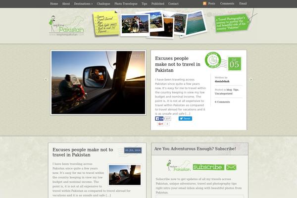 Postcard theme site design template sample