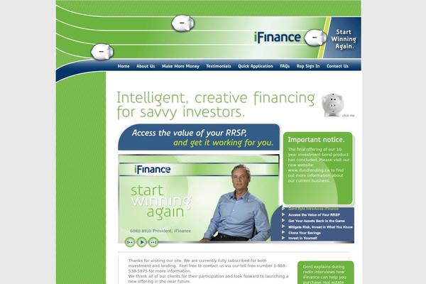 Ifinance theme site design template sample