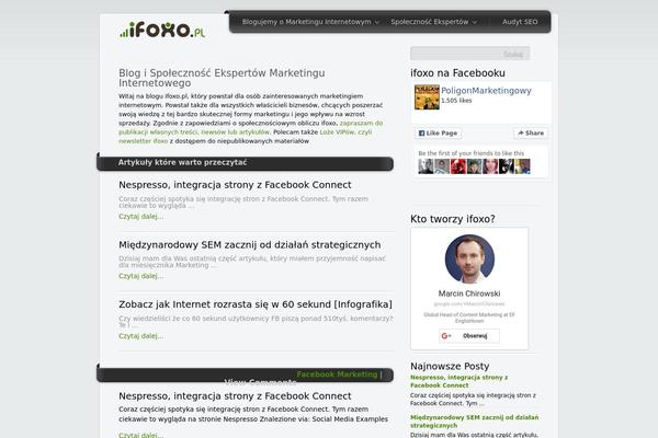 Blog theme site design template sample
