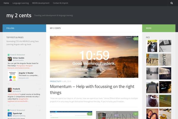 Site using Alpine PhotoTile for Instagram plugin