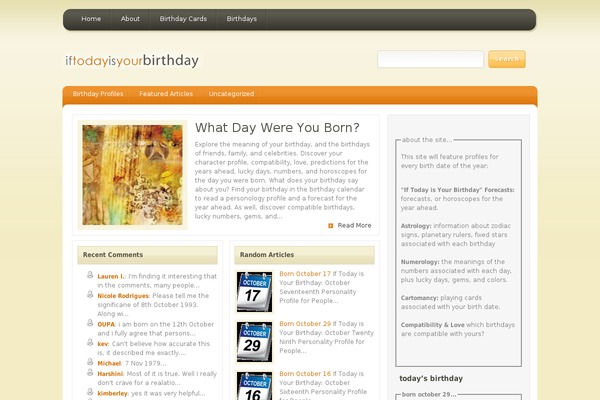 iftodayisyourbirthday.com site used Food-drop