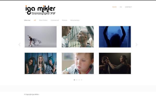 The Cotton theme site design template sample