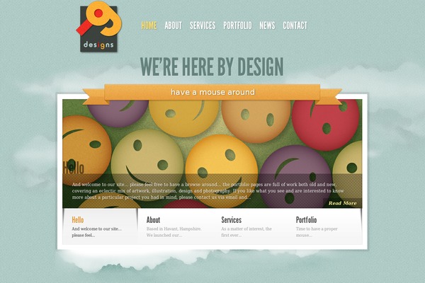 Sky theme site design template sample
